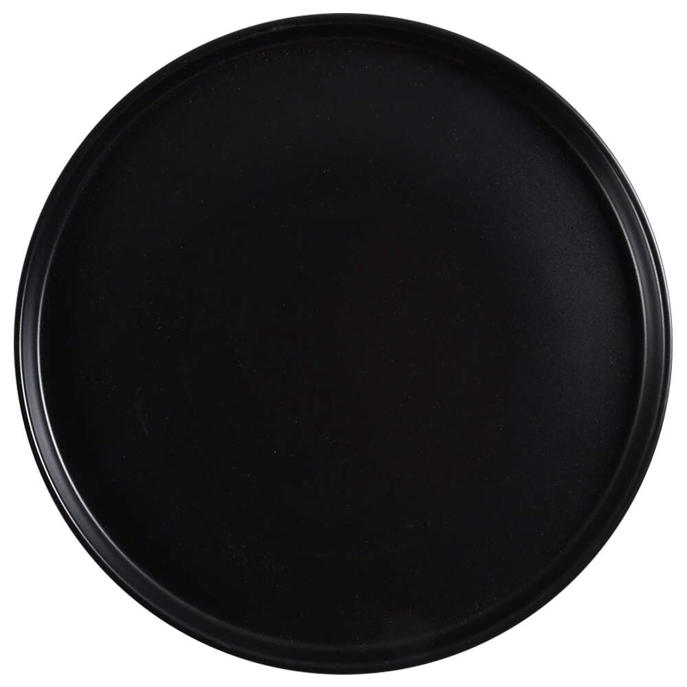Celina (Modern Coupe) Matte Black Dinner Plate by Stone Lain-1