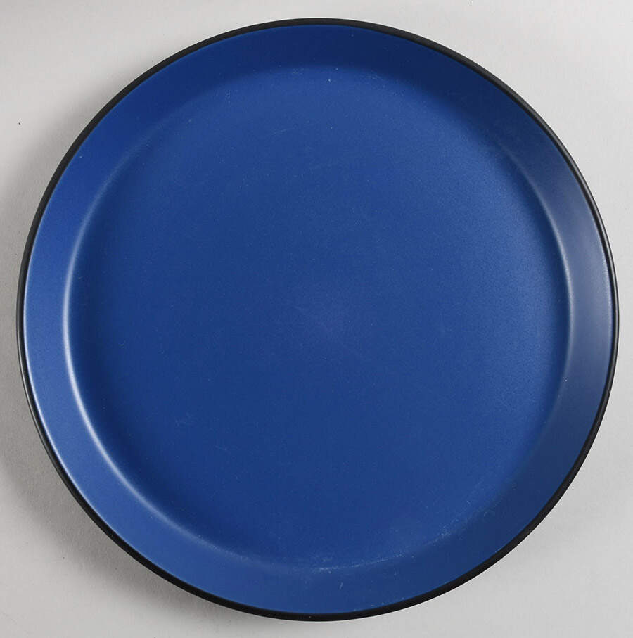 Albie Blue and Black Dinner Plate by Stone Lain-1