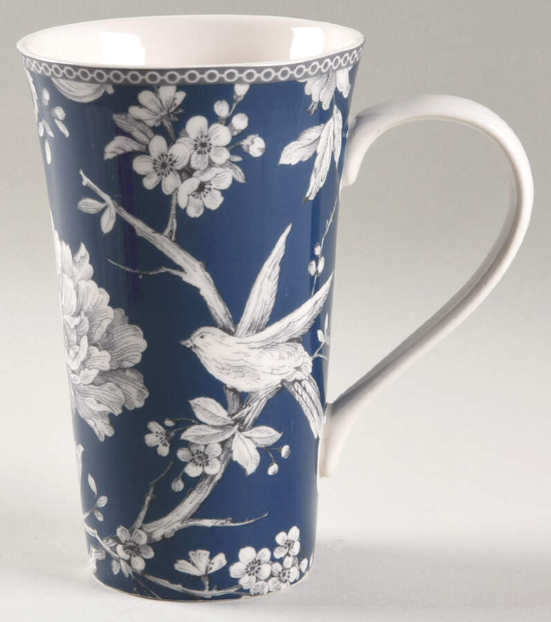 Adelaide Dark Blue Latte Mug by 222 Fifth (PTS)-1