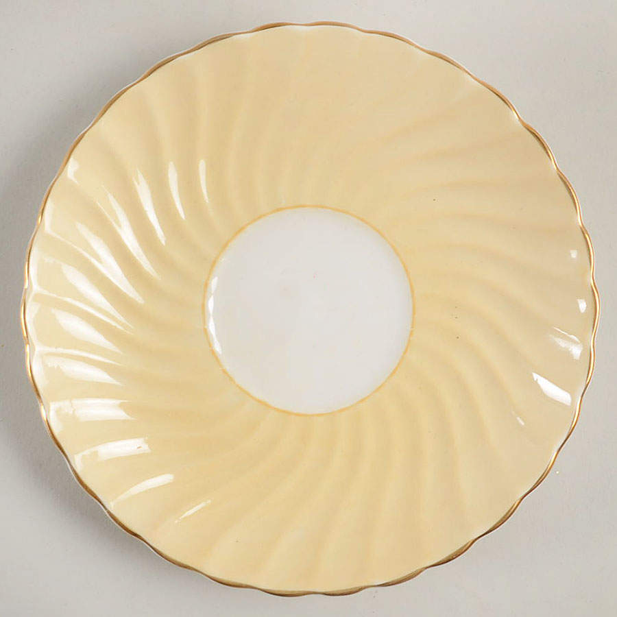 602 Pale Yellow Saucer by John  Aynsley & Sons-1