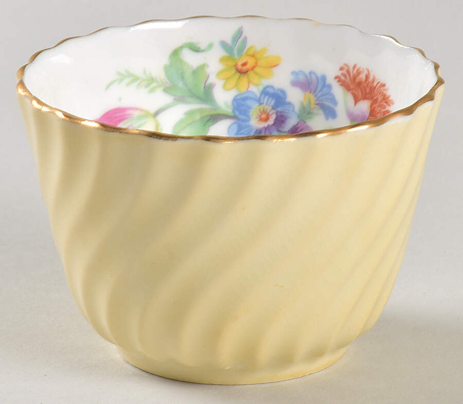 602 Pale Yellow Mini Open Sugar Bowl by John  Aynsley & Sons-1