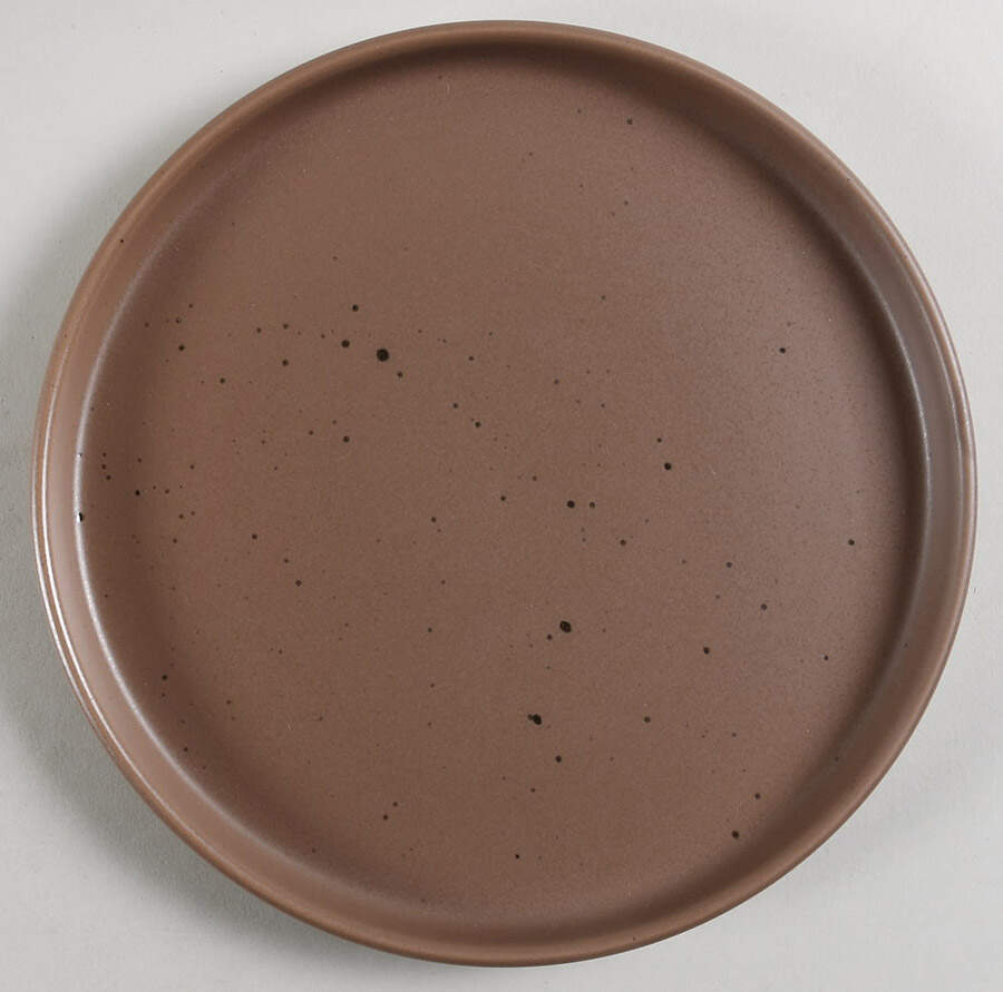 Celina (Modern Coupe) Matte Brown Salad Plate by Stone Lain-1