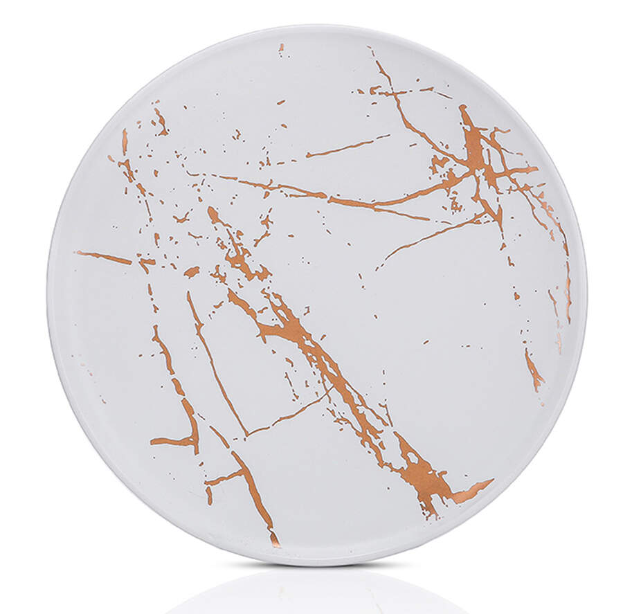 Zora White Dinner Plate by Stone Lain-1