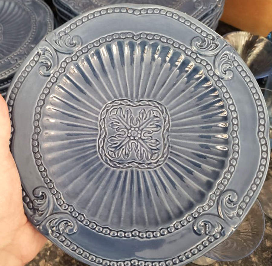 Baroque Dark Blue Salad Plate by American Atelier-1