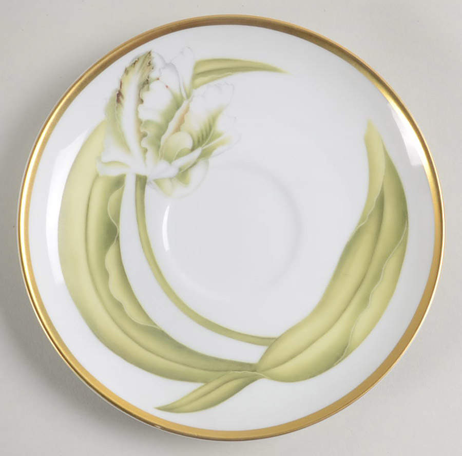 White Tulips Saucer by Anna Weatherley-1