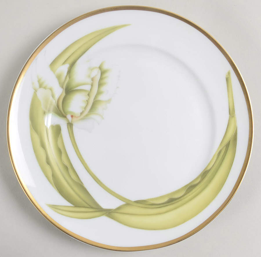 White Tulips Bread & Butter Plate by Anna Weatherley-1