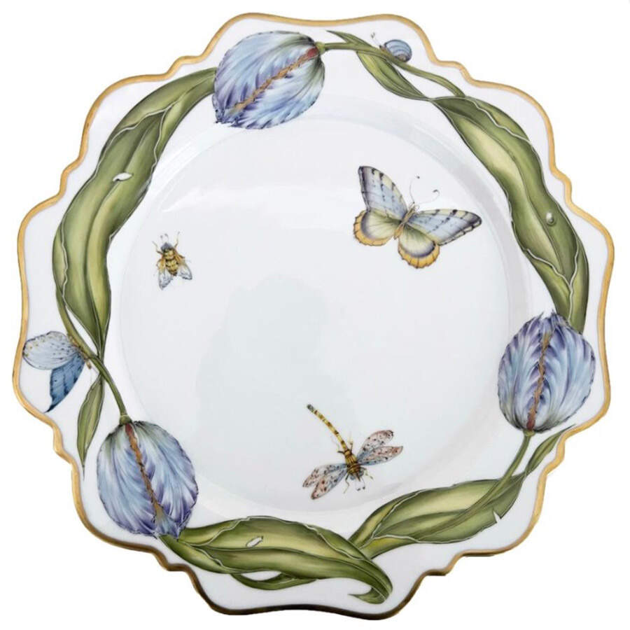 Blue Tulip Dinner Plate by Anna Weatherley-1