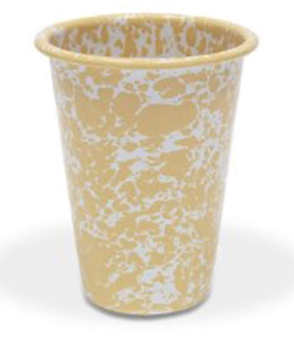 Splatterware Yellow 14 Oz Tumbler by Crow Canyon Home-1