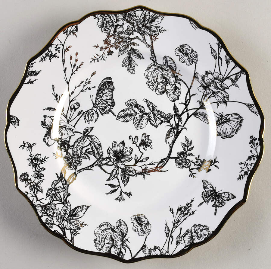 Cassian Toile Gold Electroplate Salad Plate by 222 Fifth (PTS)-1