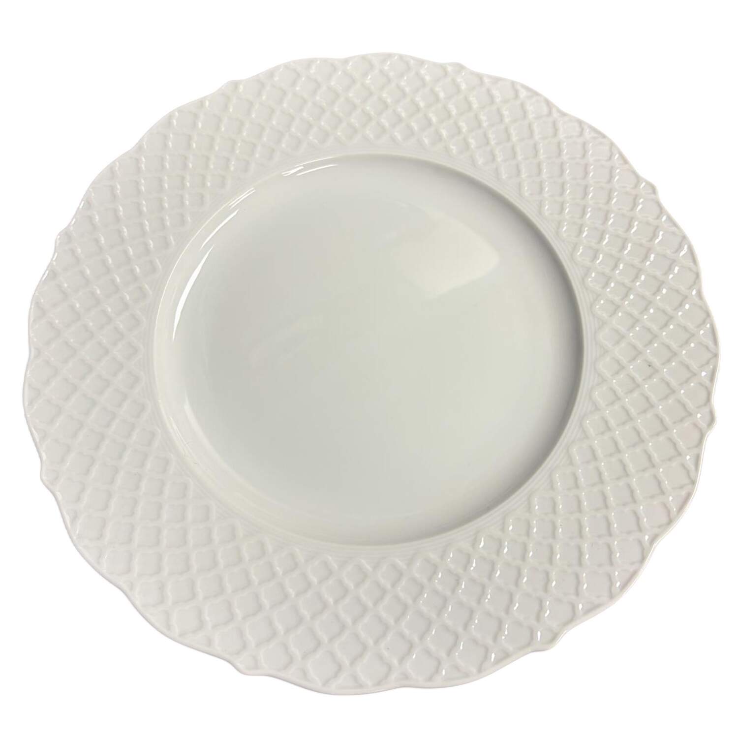Empire White (No Trim) Dinner Plate by Anna Weatherley-1