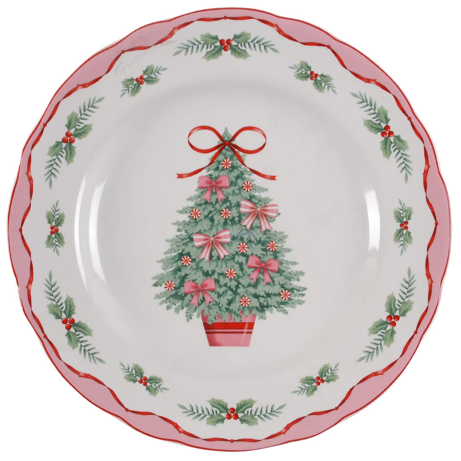 Pinkmas Salad Plate by 222 Fifth (PTS)-1