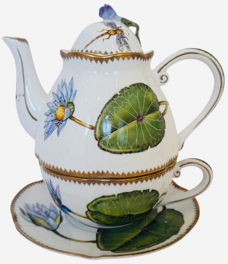 Effortlessly Elegant Tea for One (Stacking Teapot w/Cup & Saucer) by Anna Weatherley-1