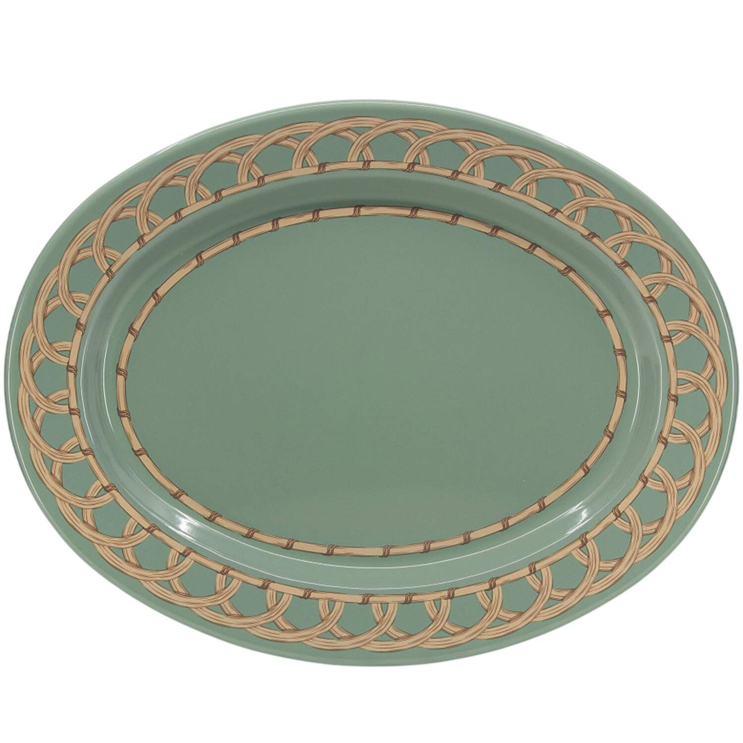 Domino 14" Oval Serving Platter by Crow Canyon Home-1