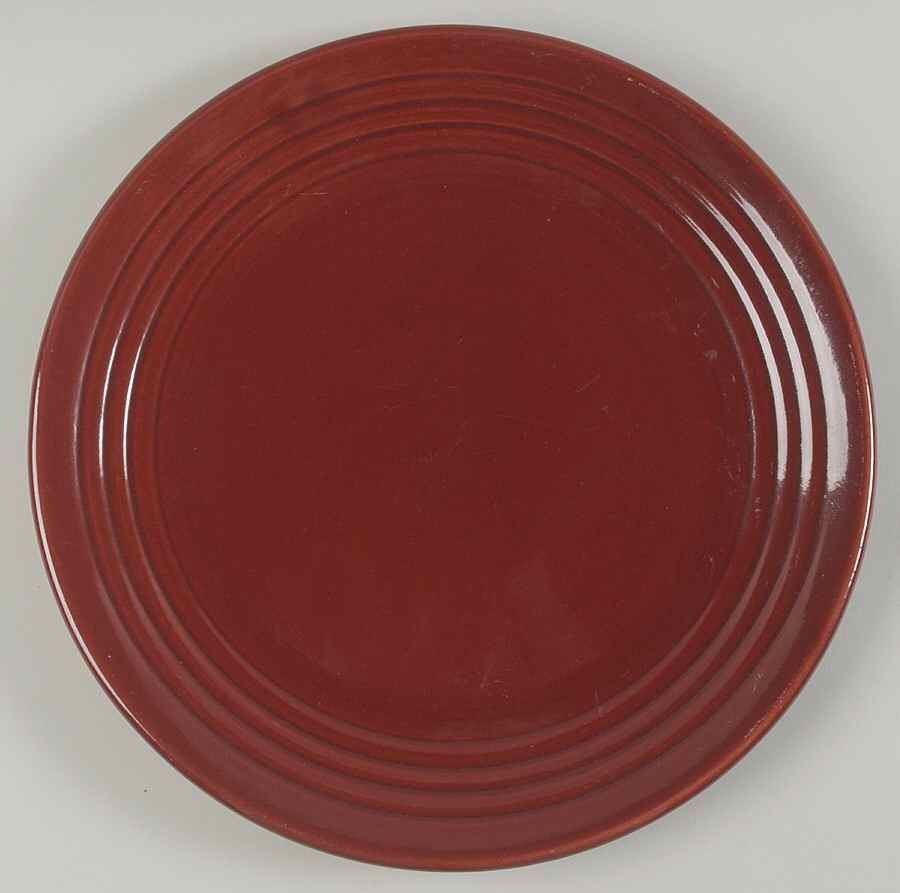 Ring Burgundy 12" Chop Plate (Round Platter) by Bauer-1