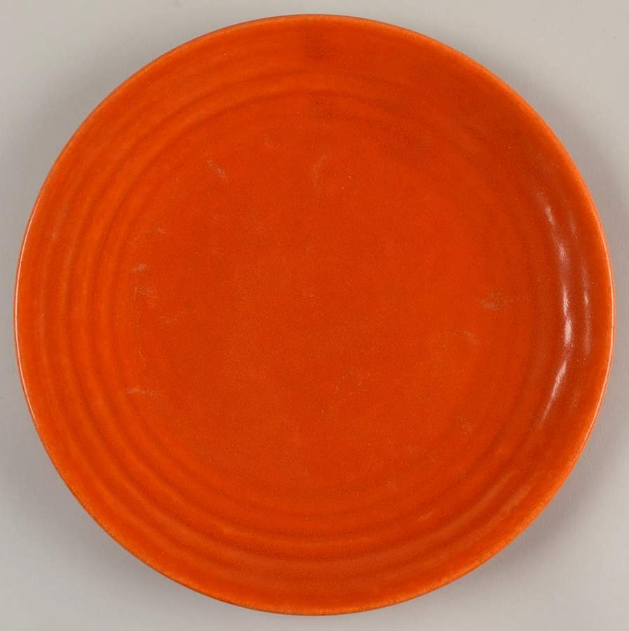 Ring Orange (Older, Circa 1940) Dinner Plate by Bauer-1