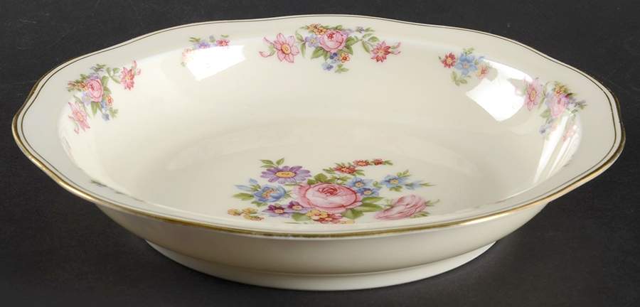 Bohemian Rose Rim Soup Bowl by Baronet-1
