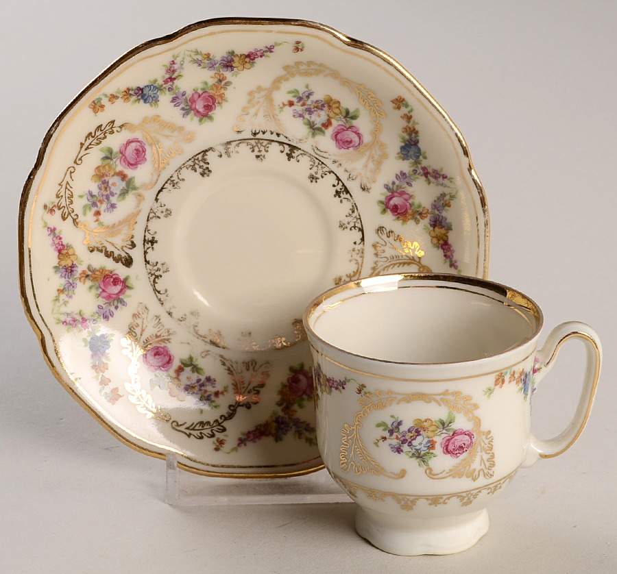 Caprice Footed Demitasse Cup & Saucer Set by Baronet-1