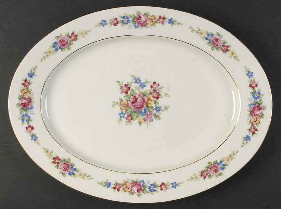 Carmen 14" Oval Serving Platter by Baronet-1
