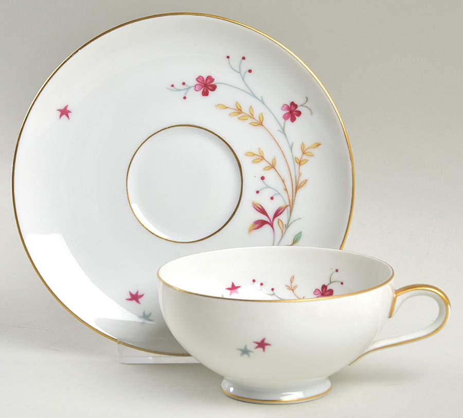 Clarice Footed Cup & Saucer Set by Baronet-1