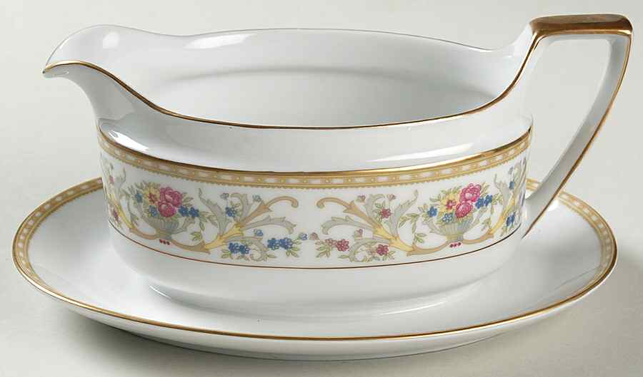 Contessa Gravy Boat with Attached Underplate by Baronet-1