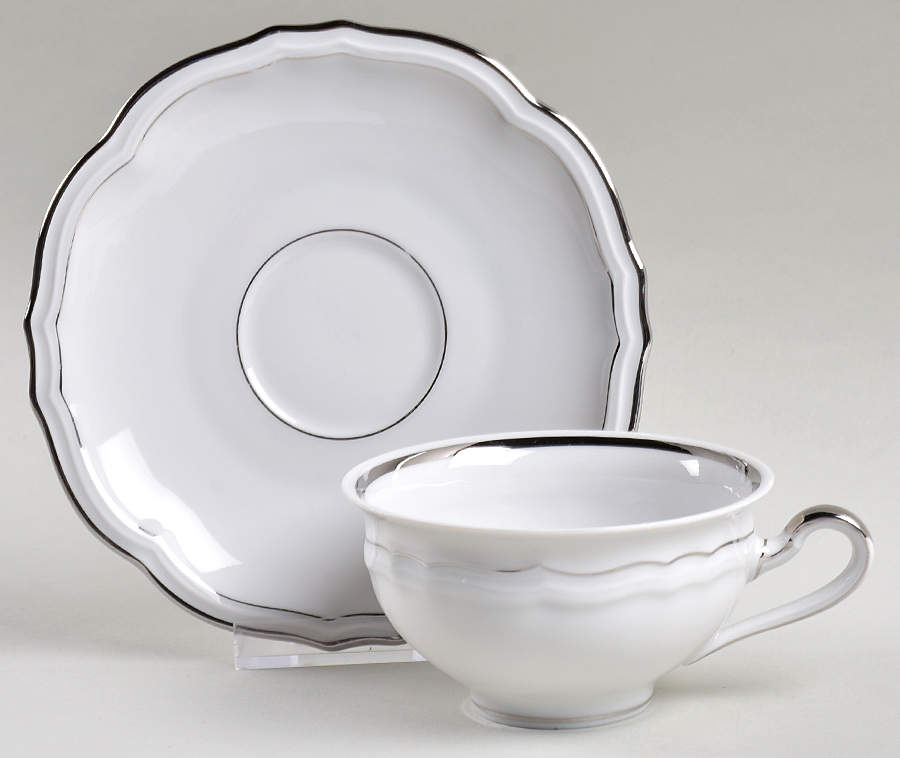 Elegance Flat Cup & Saucer Set by Baronet-1