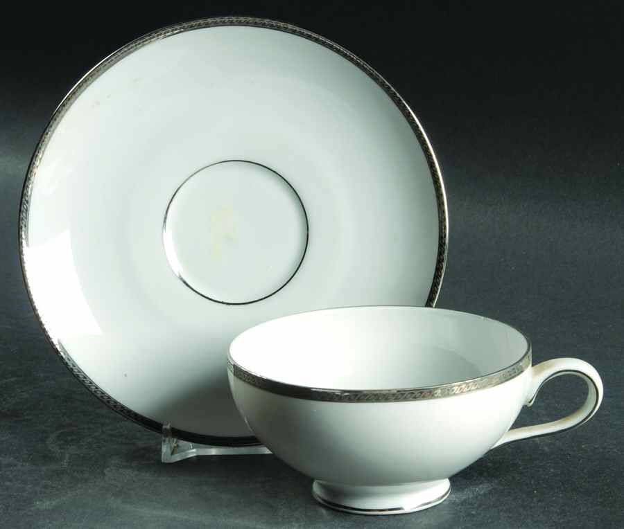 Halo Footed Cup & Saucer Set by Baronet-1