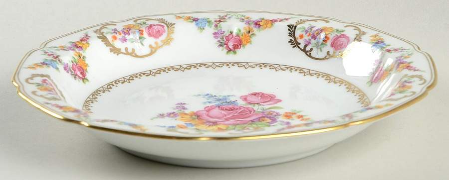 Imperial Rose (White Background) Rim Soup Bowl by Baronet-1