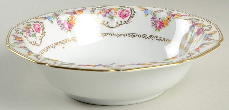 Imperial Rose (White Background) 9" Round Vegetable Bowl by Baronet-1
