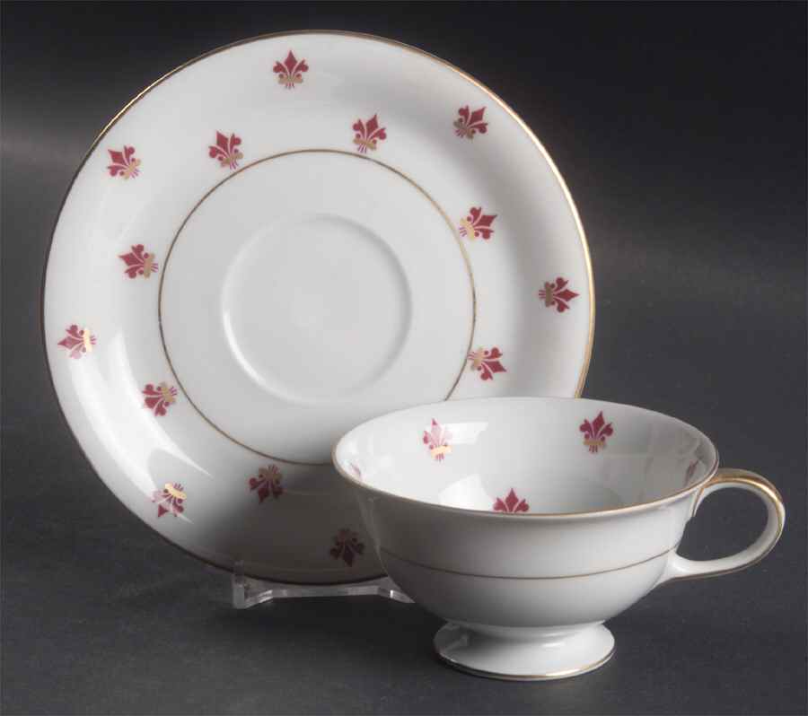 Jacquette Footed Cup & Saucer Set by Baronet-1