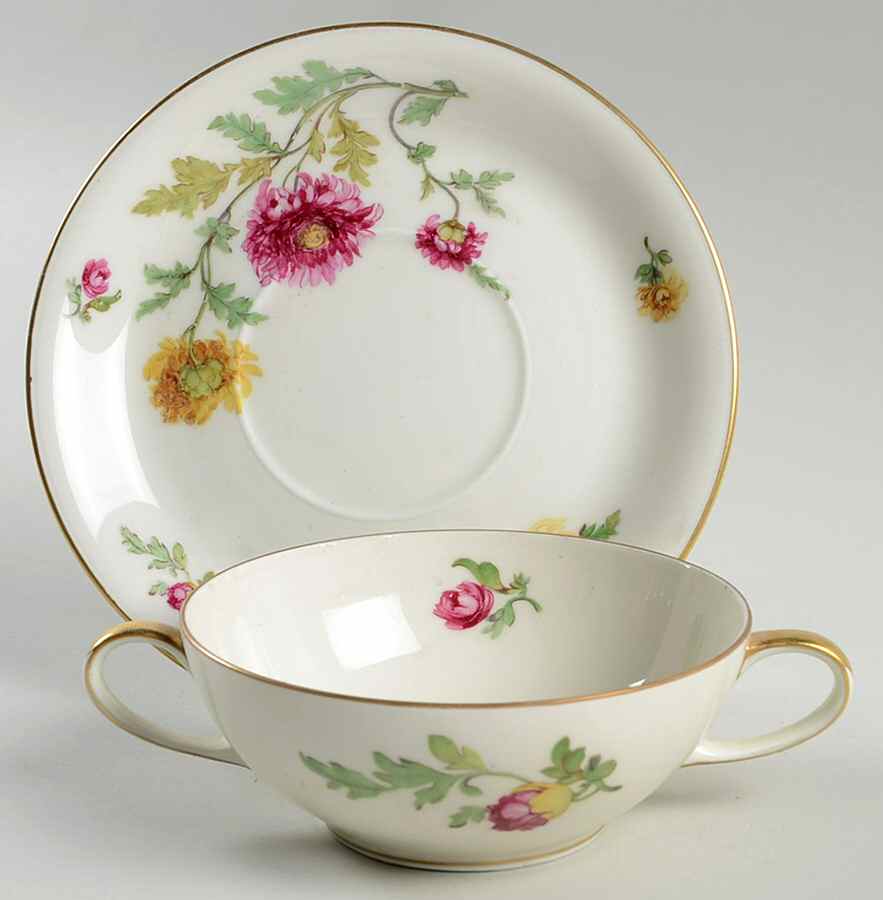 Juliana Flat Cream Soup Bowl & Saucer Set by Baronet-1