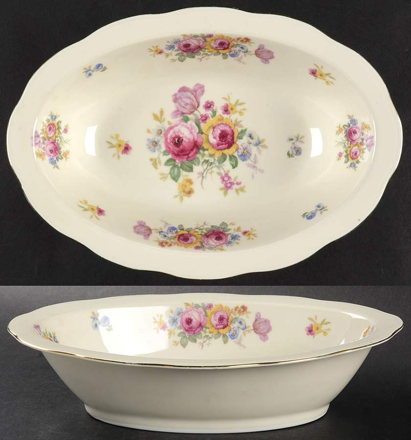 Le Bouquet 9" Oval Vegetable Bowl by Baronet-1