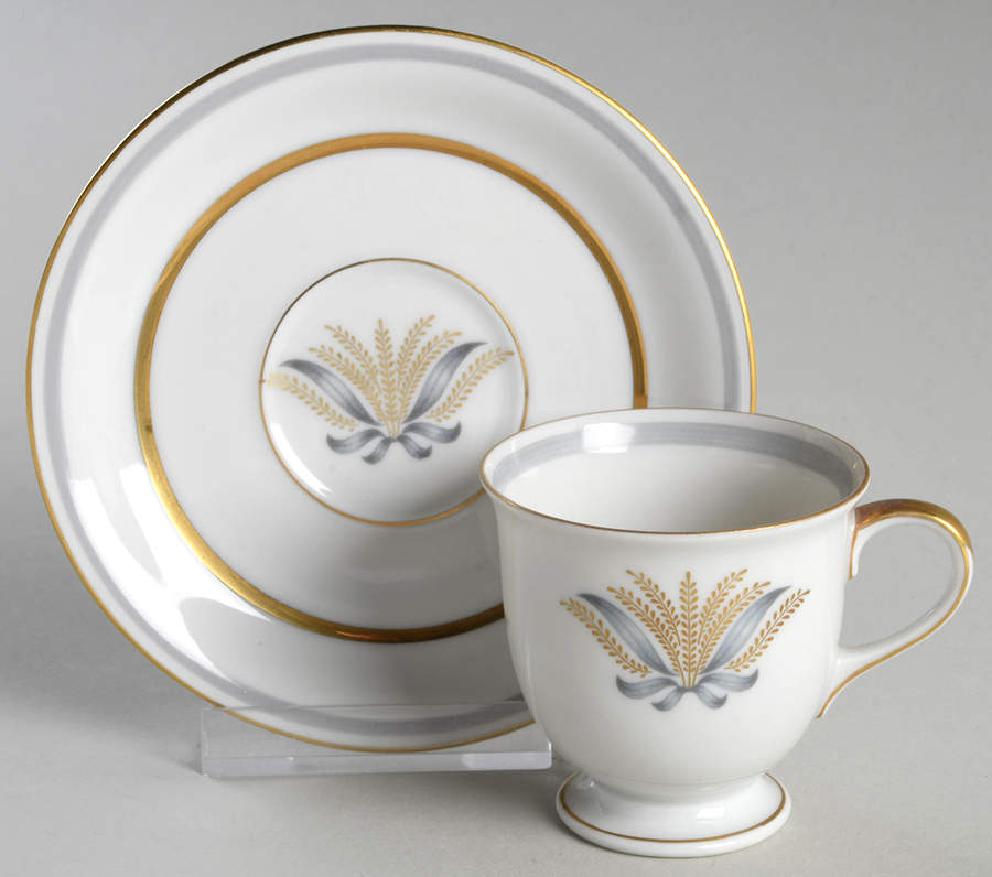 Loraine Footed Demitasse Cup & Saucer Set by Baronet-1