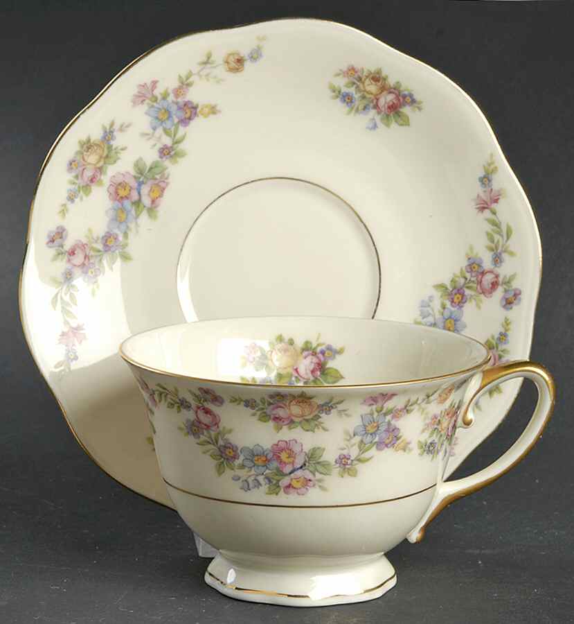 Lorraine Footed Cup & Saucer Set by Baronet-1