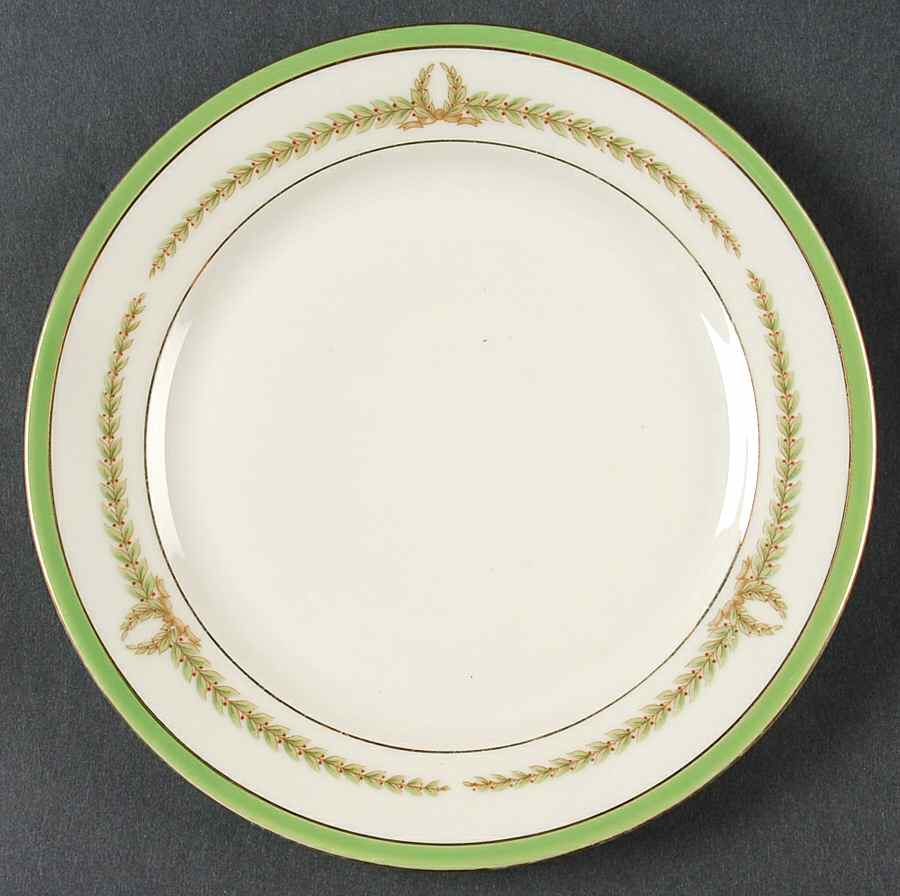 Lyric (Green Design, Off White) Bread & Butter Plate by Baronet-1