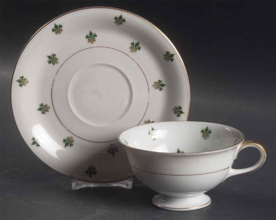 Nanette (Gold Verge) Footed Cup & Saucer Set by Baronet-1