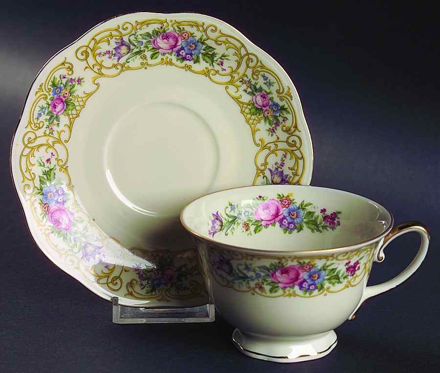 Plaza Footed Cup & Saucer Set by Baronet-1