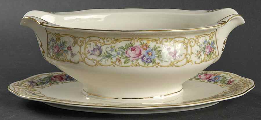 Plaza Gravy Boat with Attached Underplate by Baronet-1