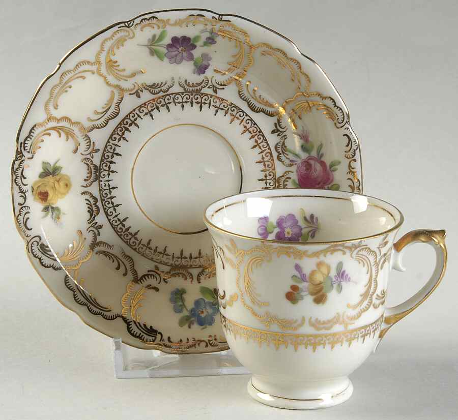 Rhapsody Footed Demitasse Cup & Saucer Set by Baronet-1