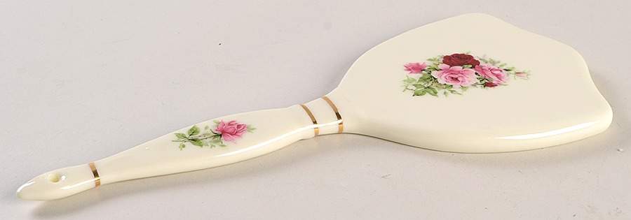Victorian Rose Hand Mirror by Baum Brothers-1
