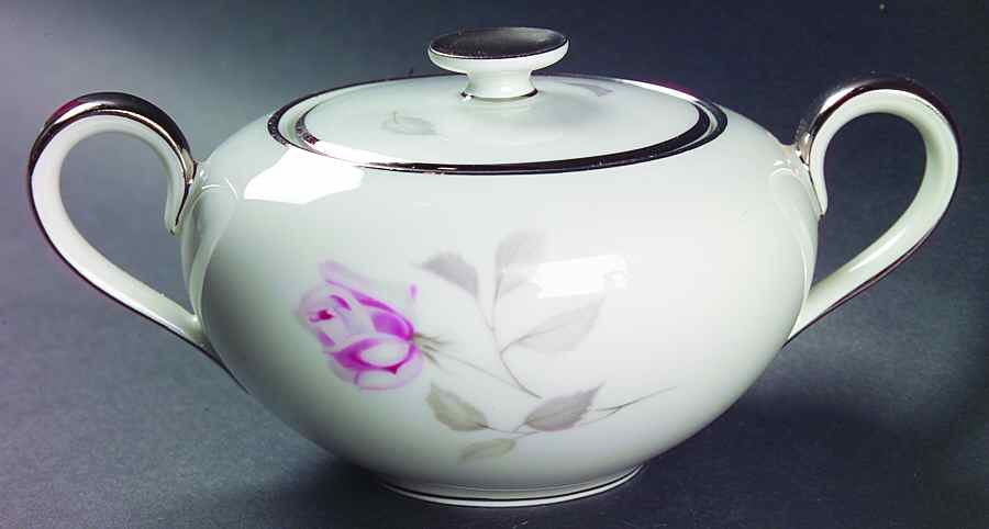 Pink Rose Sugar Bowl & Lid by Bavarian Crest-1