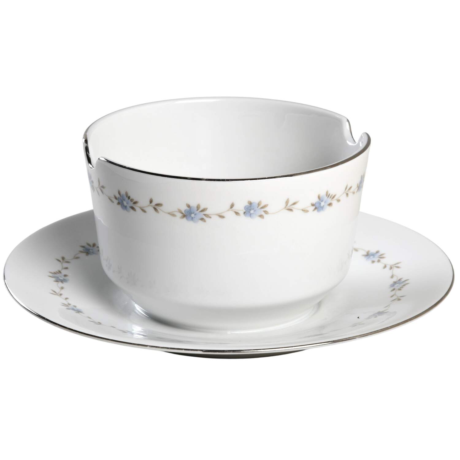 First Love (Rim) Round Gravy Boat/Attached Underplate by Belcrest-1