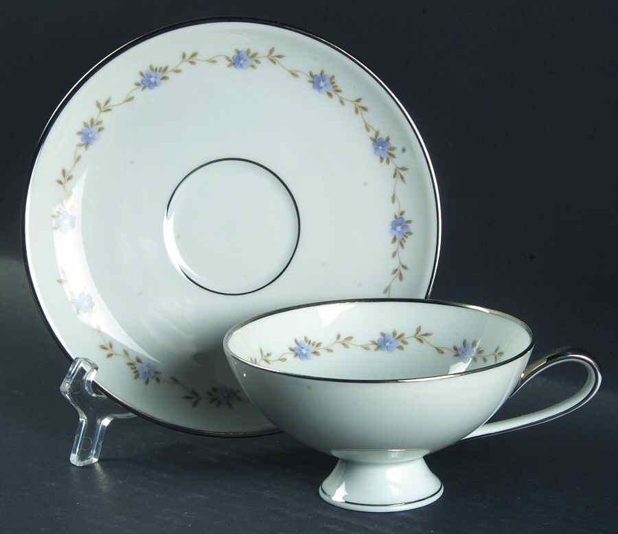 First Love (Rim) Footed Cup & Saucer Set by Belcrest-1