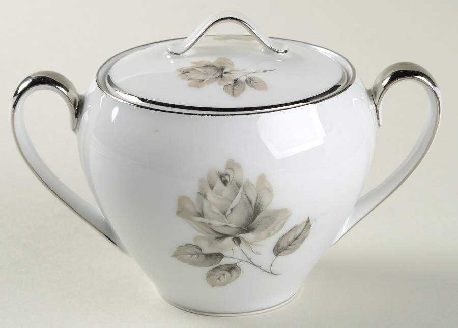 Whispering Rose Sugar Bowl & Lid by Belcrest-1