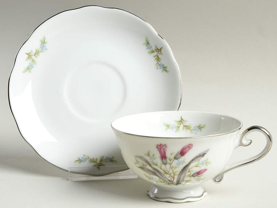 Dawn Footed Cup & Saucer Set by Bellaire-1