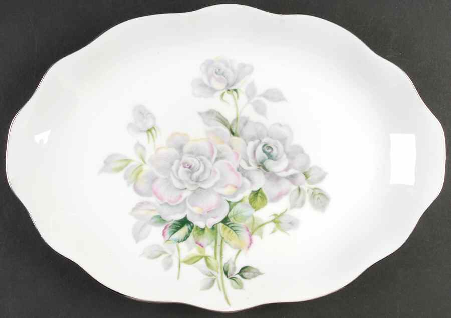 Juliana (Scalloped) 14" Oval Serving Platter by Bellaire-1