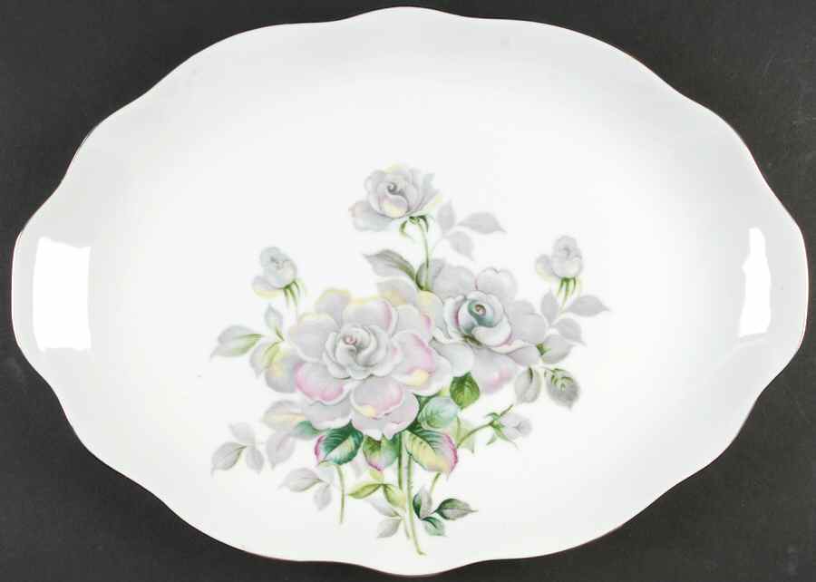 Juliana (Scalloped) 16" Oval Serving Platter by Bellaire-1