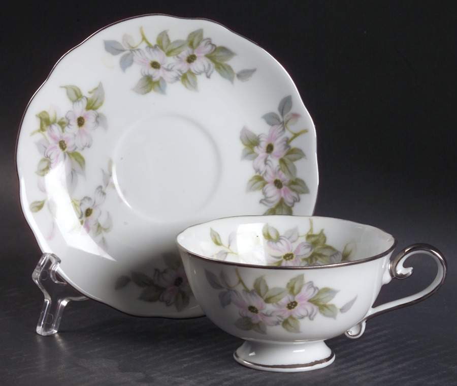 Trellis Footed Cup & Saucer Set by Bellaire-1