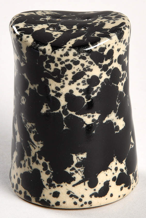 Agate Black and Tan Pepper Shaker by Bennington Potters-1