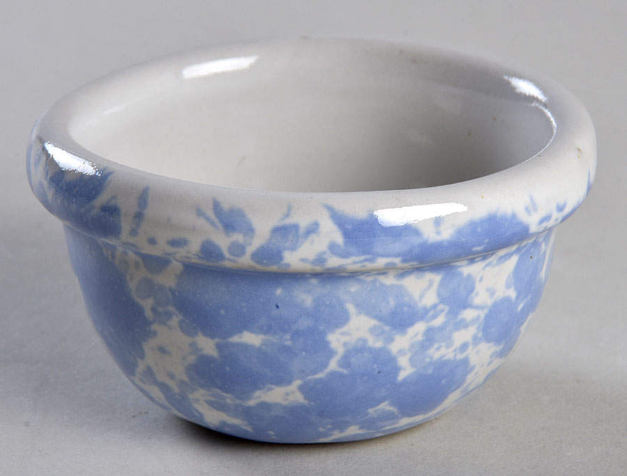 Agate Morning Glory Blue Small Open Crock by Bennington Potters-1