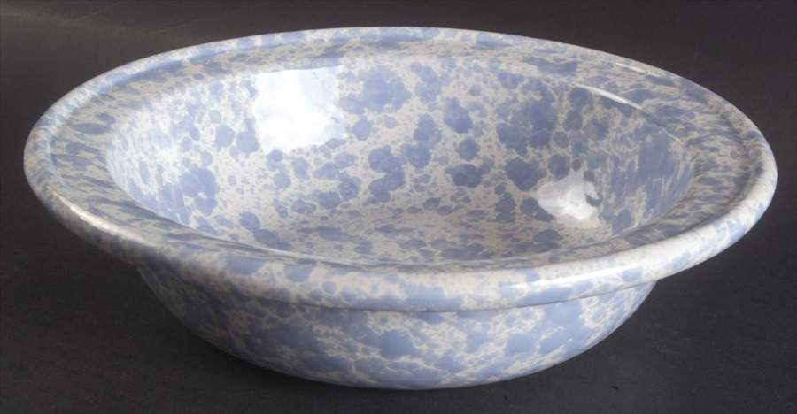 Agate Morning Glory Blue 10" Round Vegetable Bowl by Bennington Potters-1